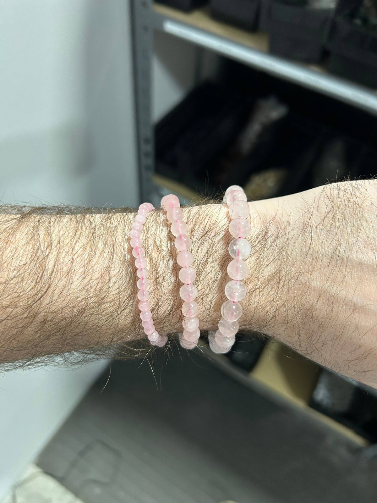 Rose Quartz Bracelet 4mm/6mm/8mm - Crystals & Stones