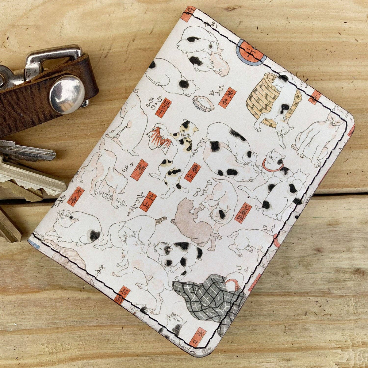 Cats - Leather Spectrum Vert Cardholder Wallet