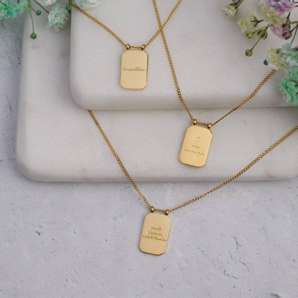 Powerful, Beautiful, Brilliant, and Brave - inspire necklace