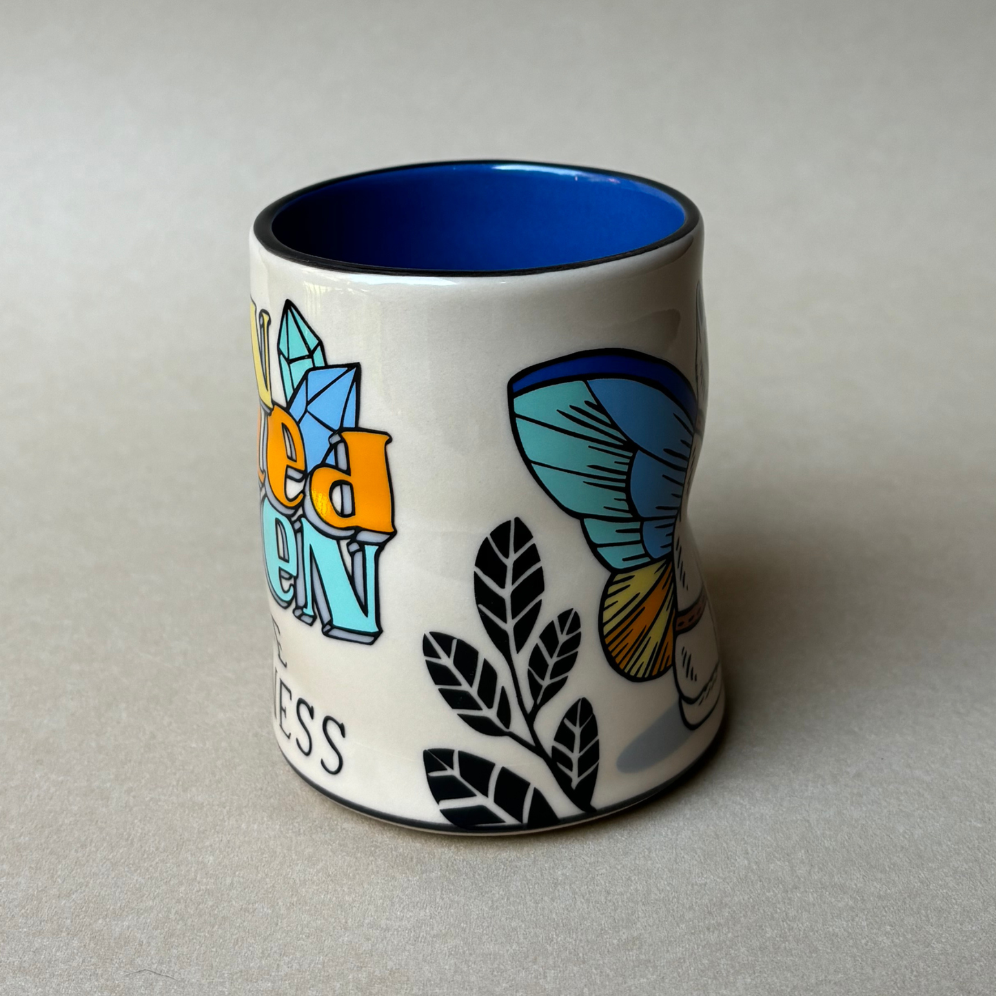 Sun Dappled Cat Spark Cup - Large Ceramic Mug