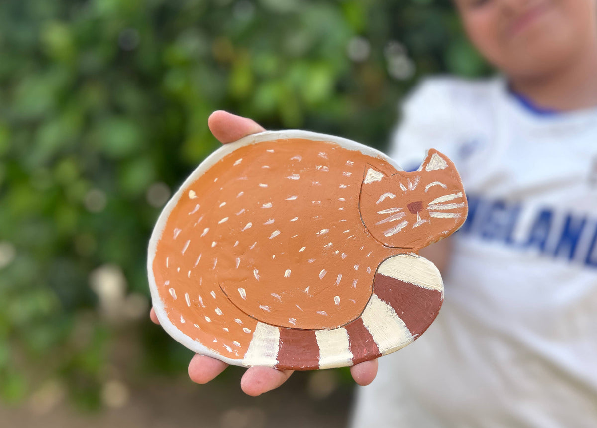 Kitty Trinket Dish Kids Air Dry Clay Kit All in One Activity
