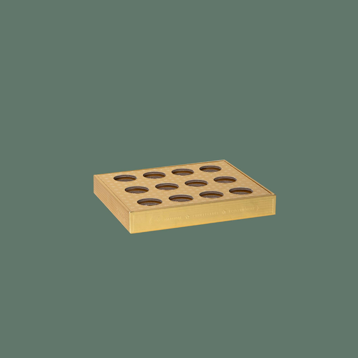 Product Display, 12 Lip Tint Tray, Gold