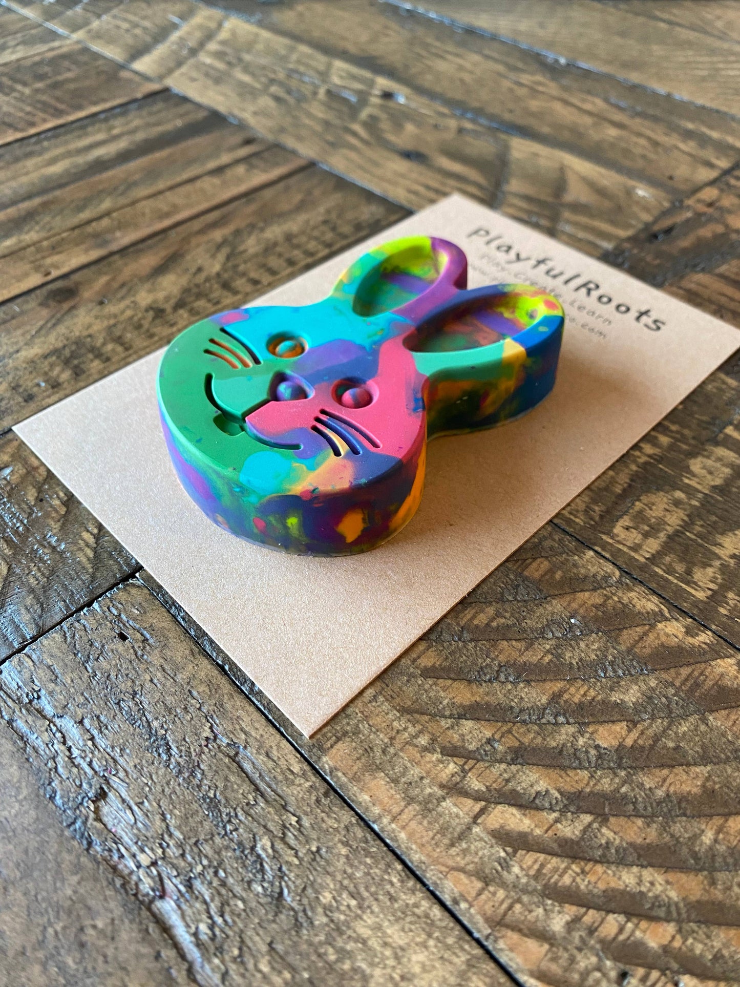 Large Crayon Bunny - Handmade Non-Toxic Kids Easter Gift