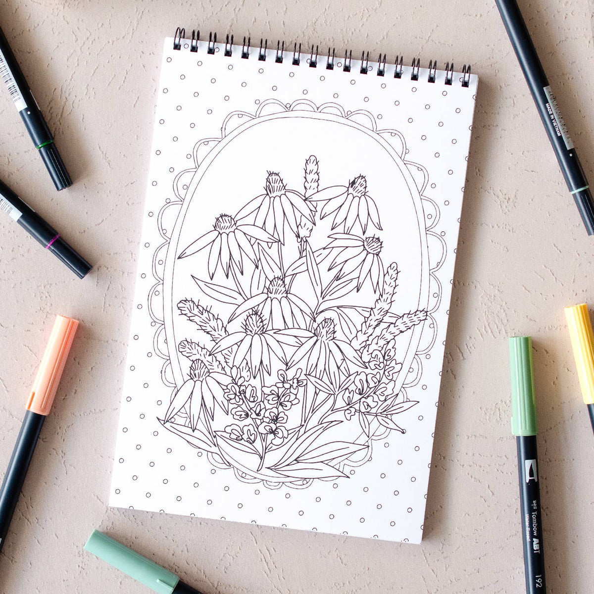 Wildflowers Premium Coloring Book