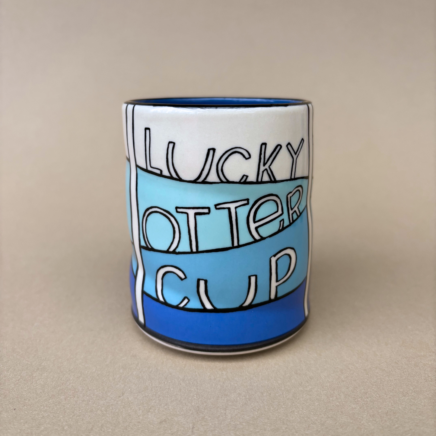 Lucky Otter Cup - Large Ceramic Mug - Father's Day
