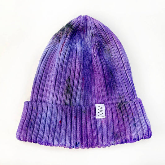 Grape Hand-dyed Beanie Hat