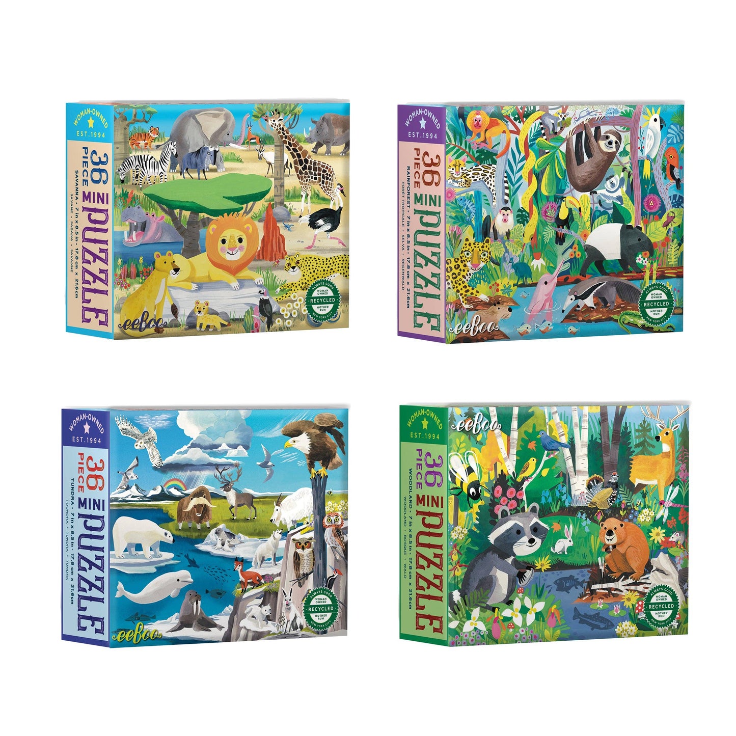 Wild Habitats 36 Piece Miniature Puzzle Assortment