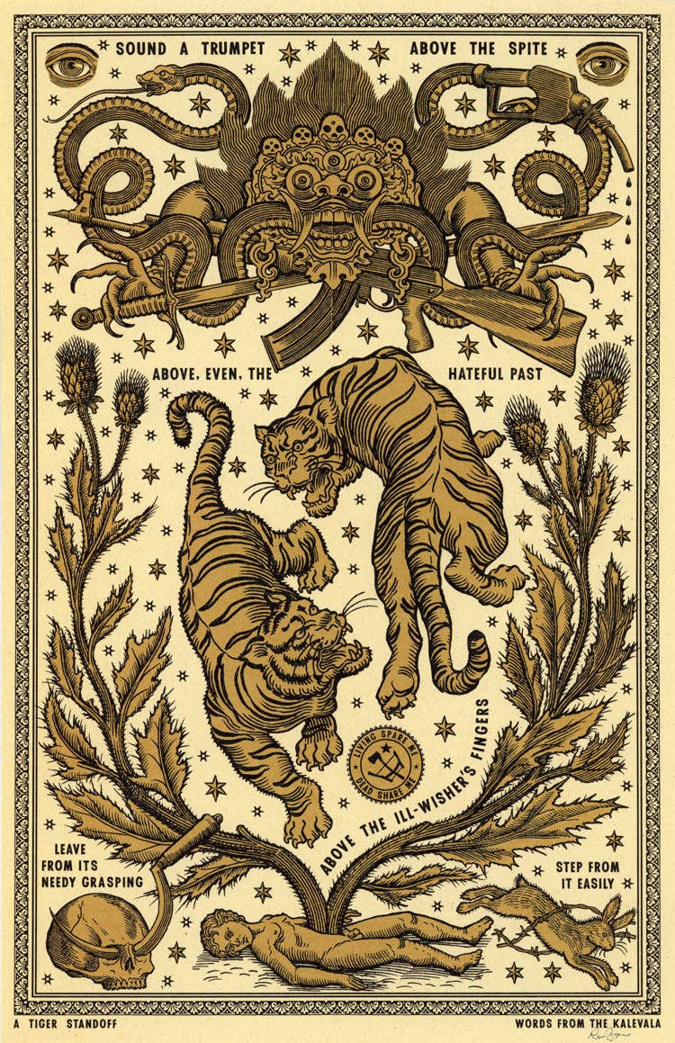 A Tiger Standoff Print