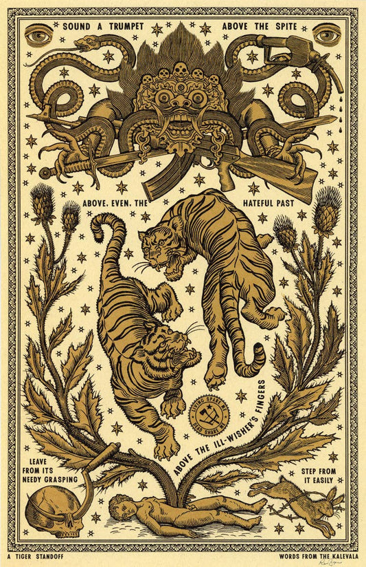 A Tiger Standoff Print