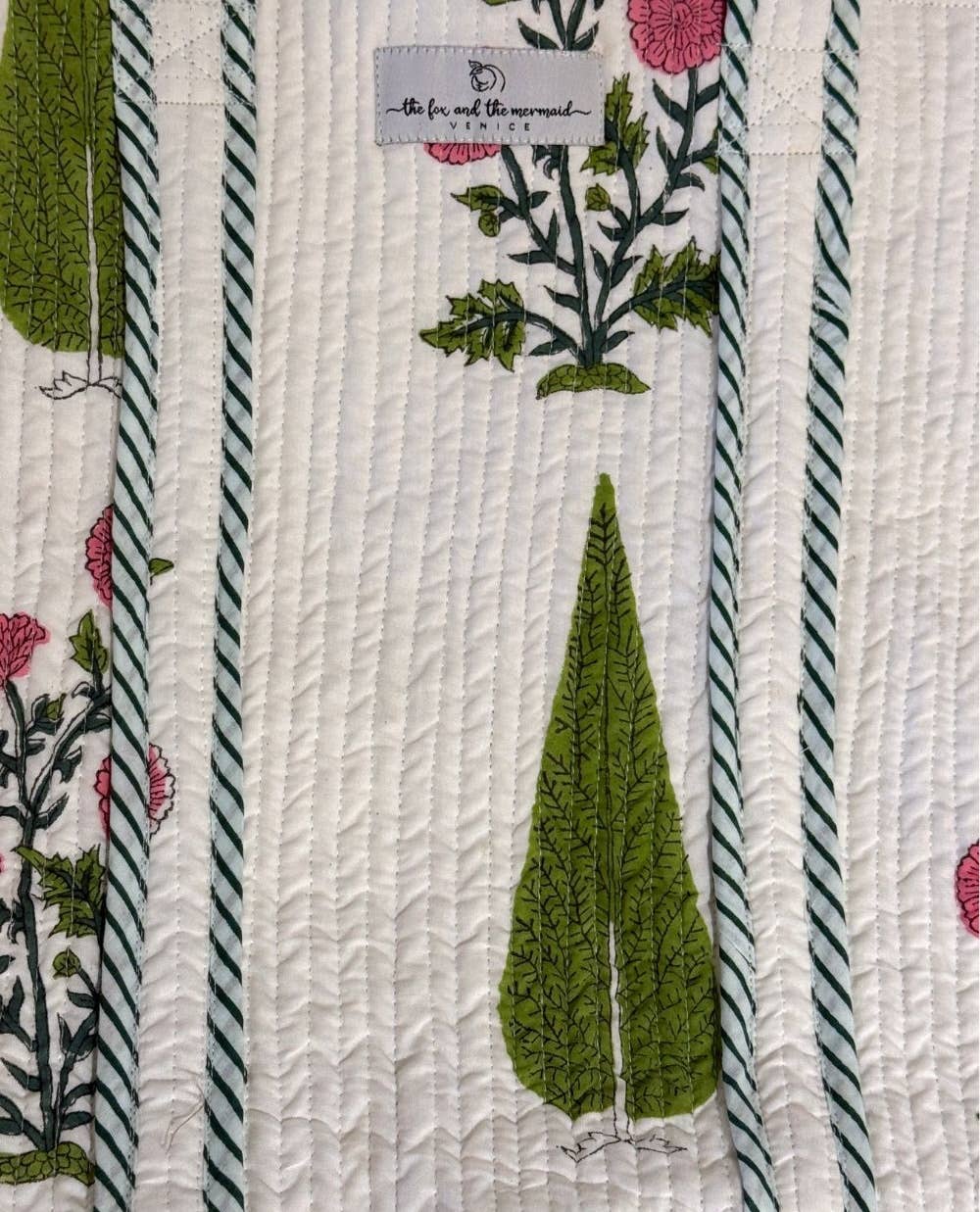 Reversible Quilted Block Printed Beach Bag Regular