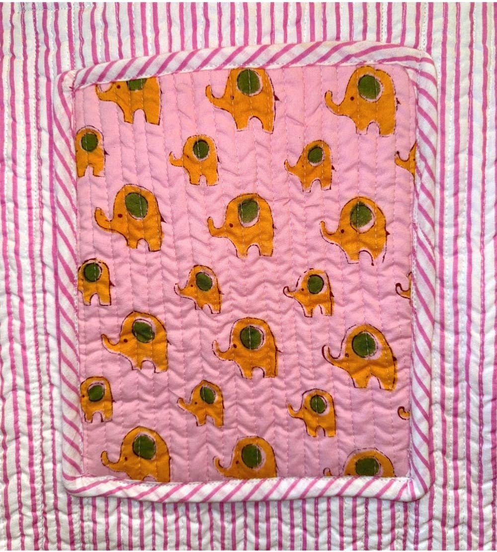 Reversible Quilted Block Printed Beach Bag Regular