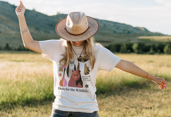 Here for the Wildlife Tee: Dune, M