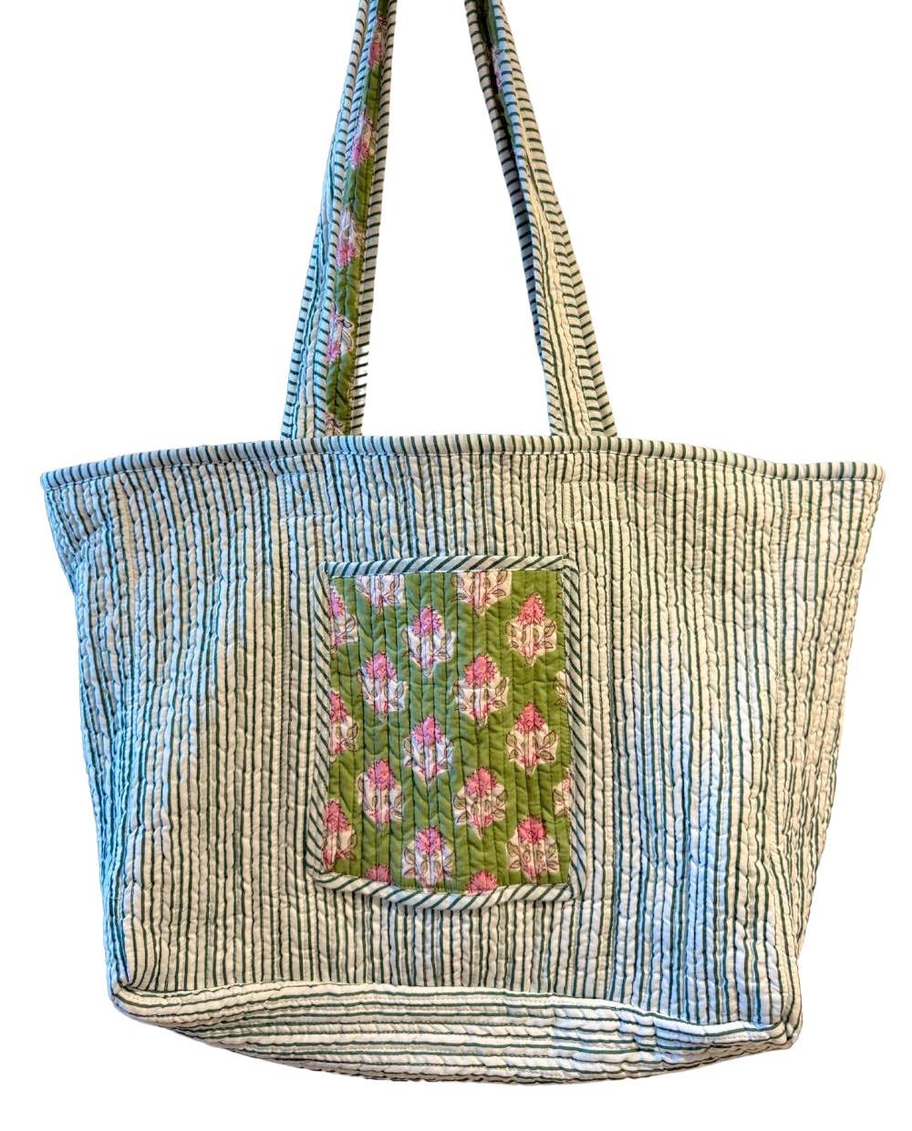 Reversible Quilted Block Printed Beach Bag Regular