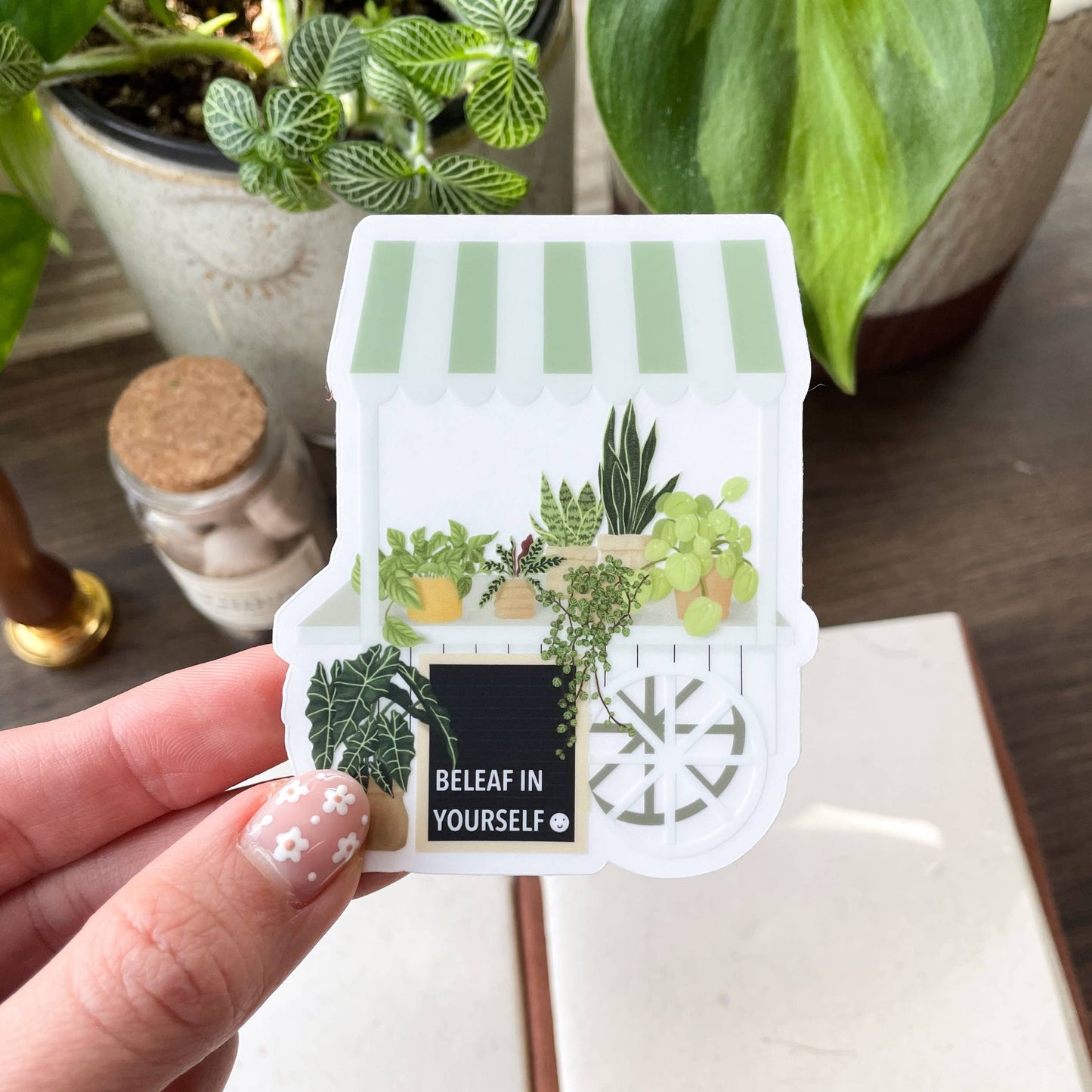 Beleaf in Yourself Clear Sticker