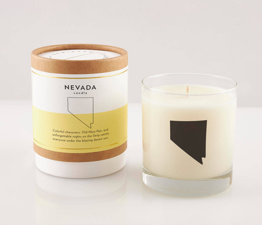 Nevada State Soy Candle: Reusable Rocks Glass
