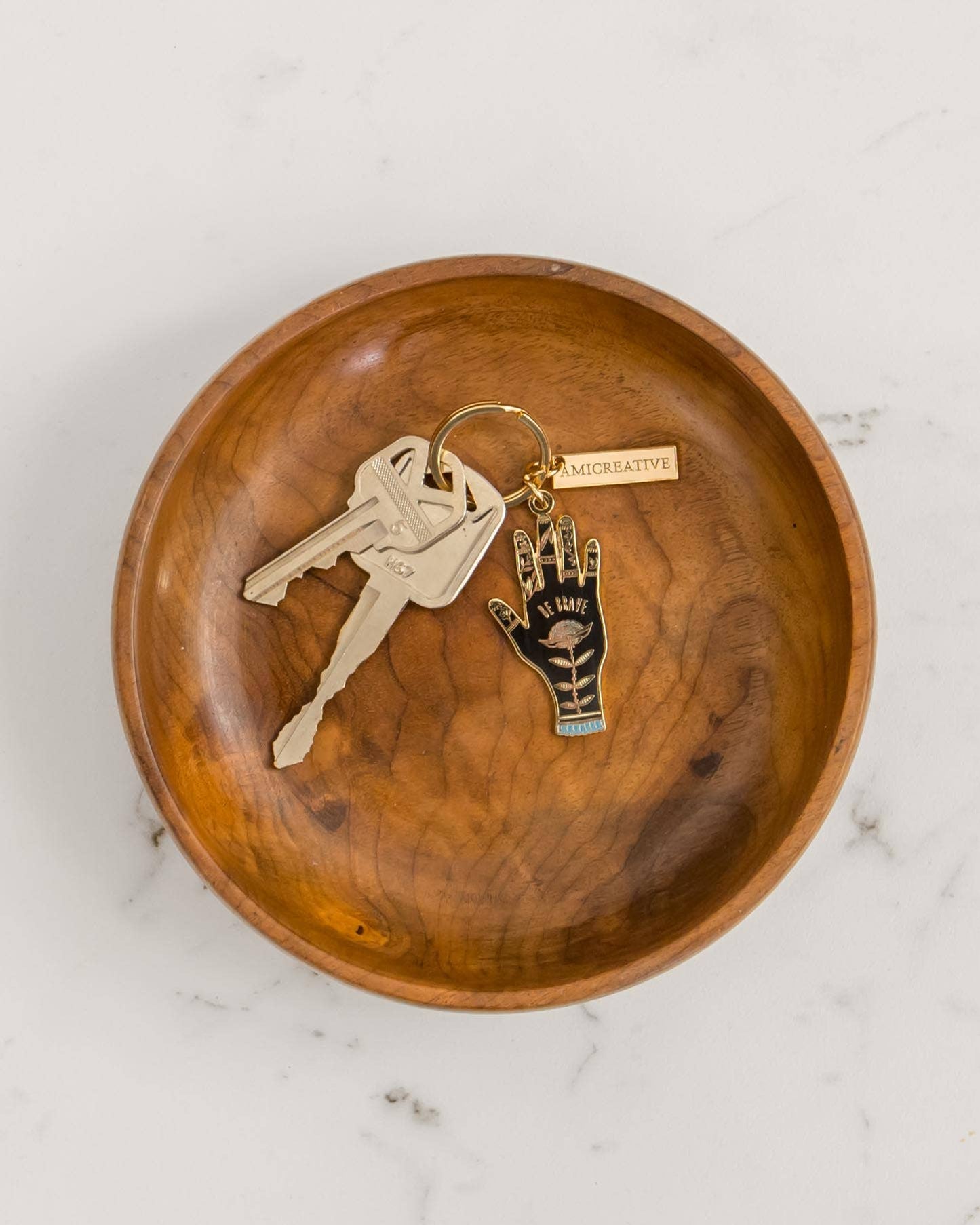 A Brave Hand Enamel Keychain