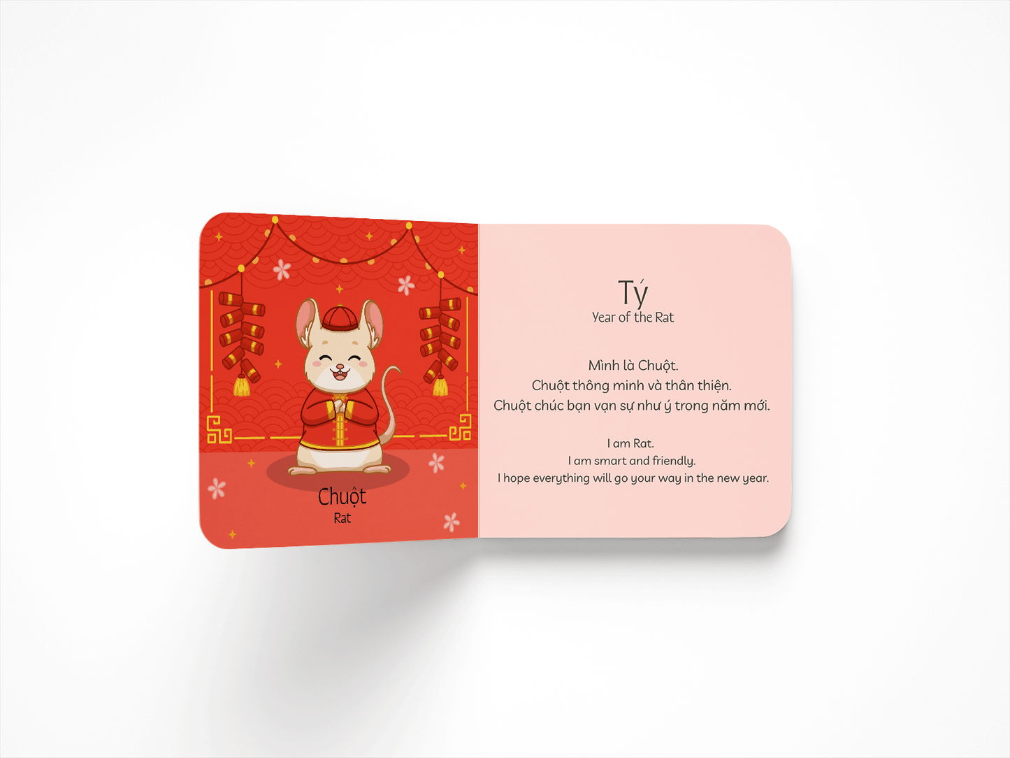 Welcome Lunar New Year with the Zodiac Animals: Mừng Tết với Con Giáp: Board Book 7x7in