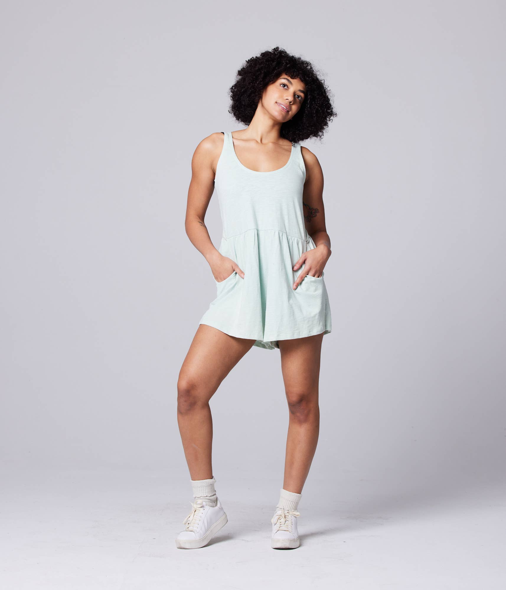 Ivy Romper: Mint, S