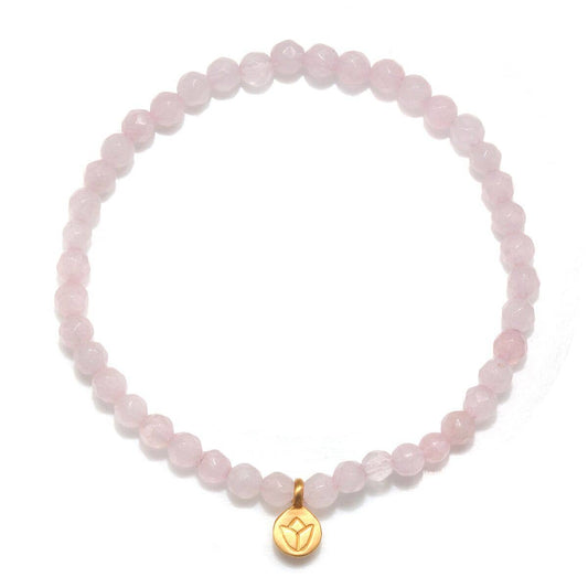 Rose Quartz Lotus Bracelet