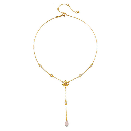 Transformed by Love Lotus Lariat Necklace