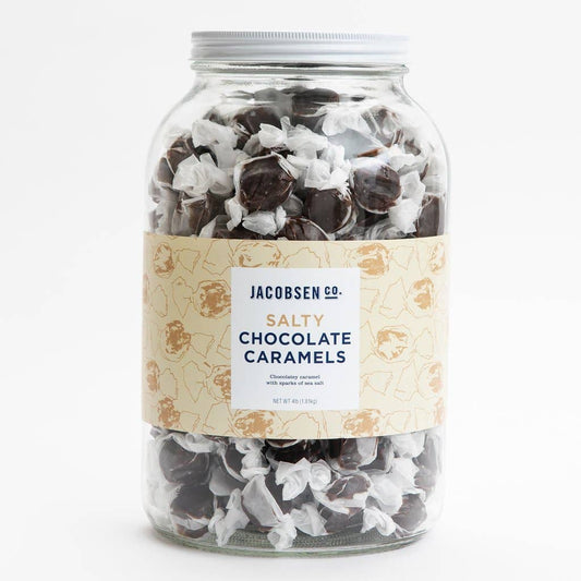 Bulk Salty Chocolate Caramels: With Branded Glass Jar