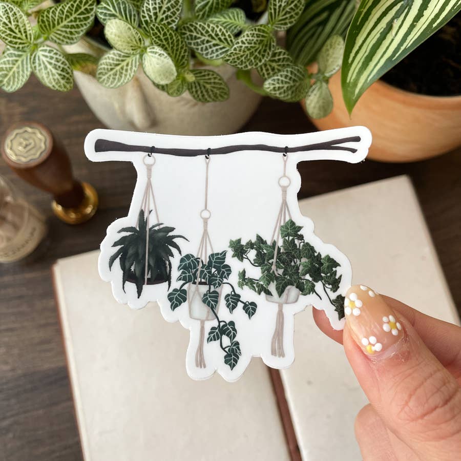 The Plant Hanger Sticker: White