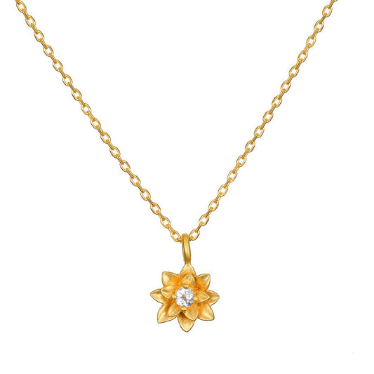 16” Soul Renew Gold Lotus Necklace