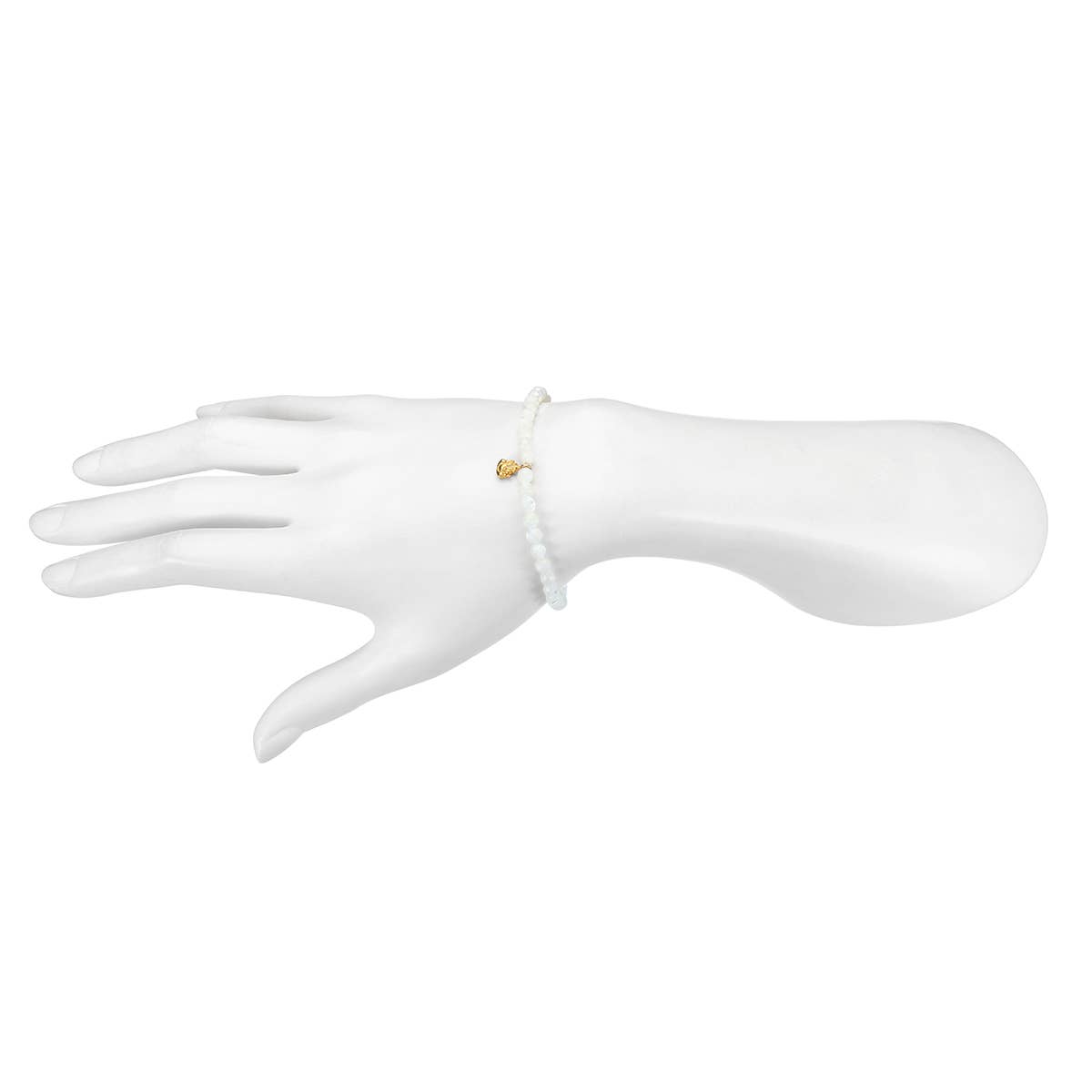 Mother of Pearl Gold Ganesha Stretch Bracelet