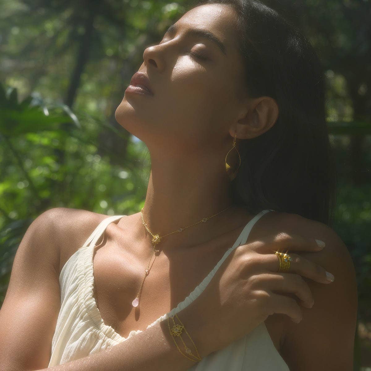 Transformed by Love Lotus Lariat Necklace