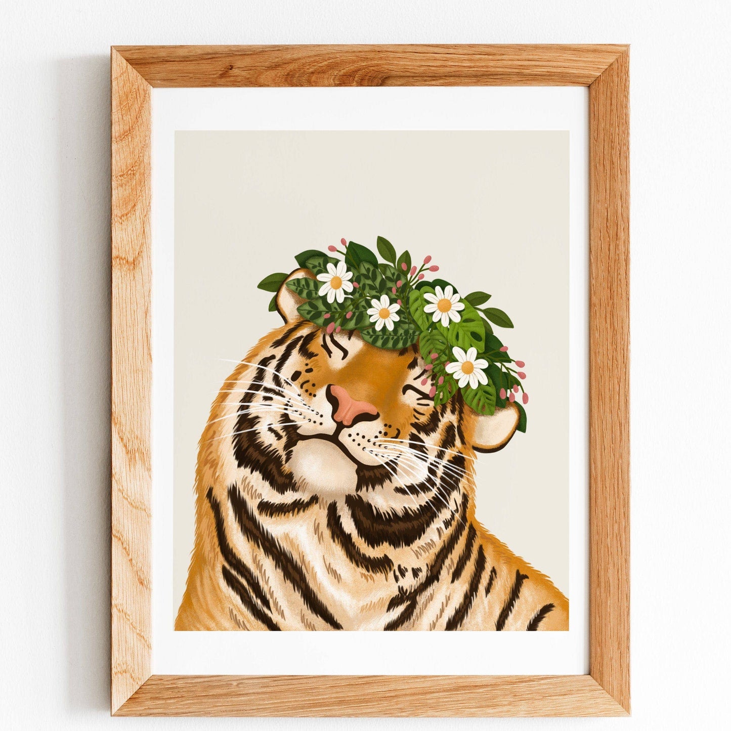 Smiley Tiger Print: 8 x 10