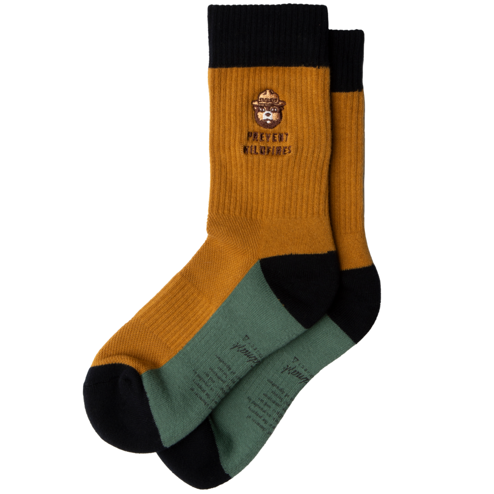Smokey's Message Sock: Sandstone, L/XL
