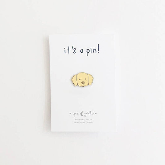 Golden Retriever Dog Pin: Yellow