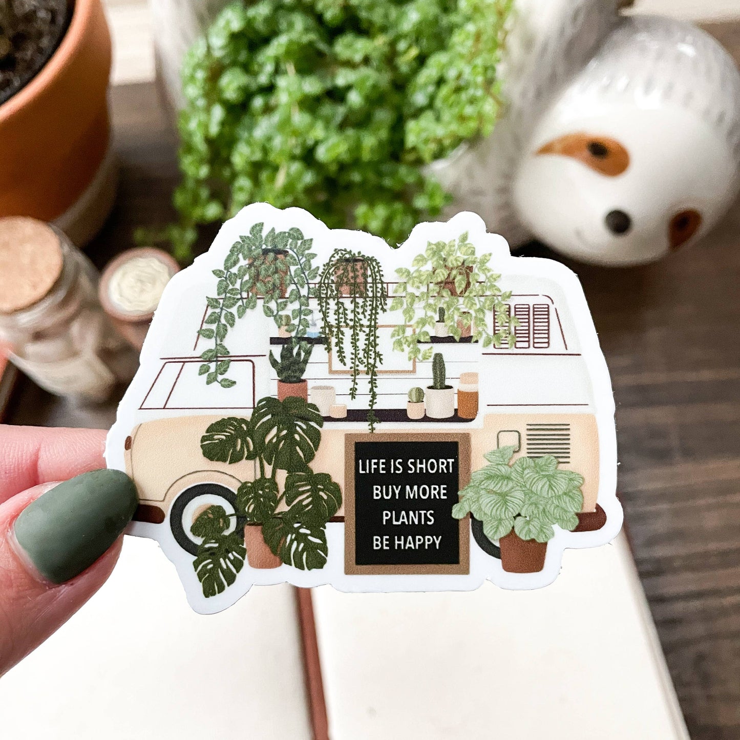 Plant Camper Van Sticker
