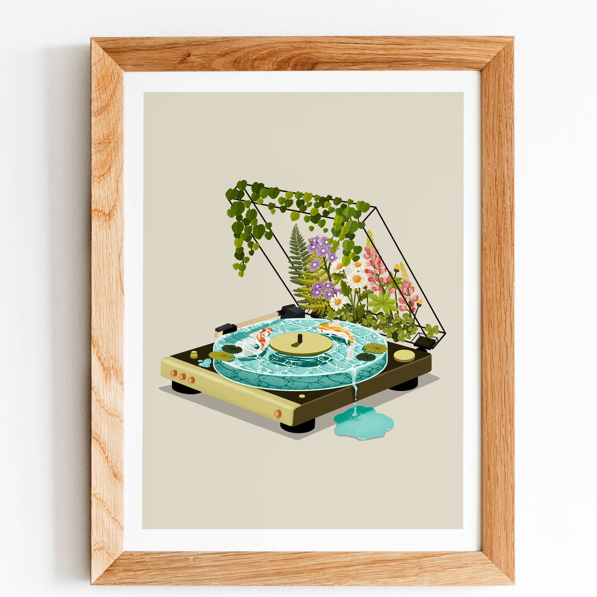 Koi Pond Art Print: 8x10