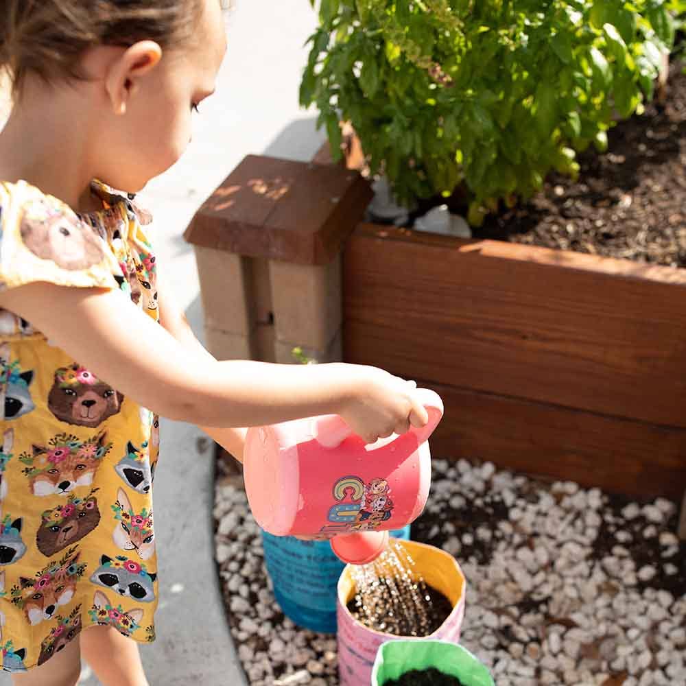 Medium Recycled Planter: Blue-White