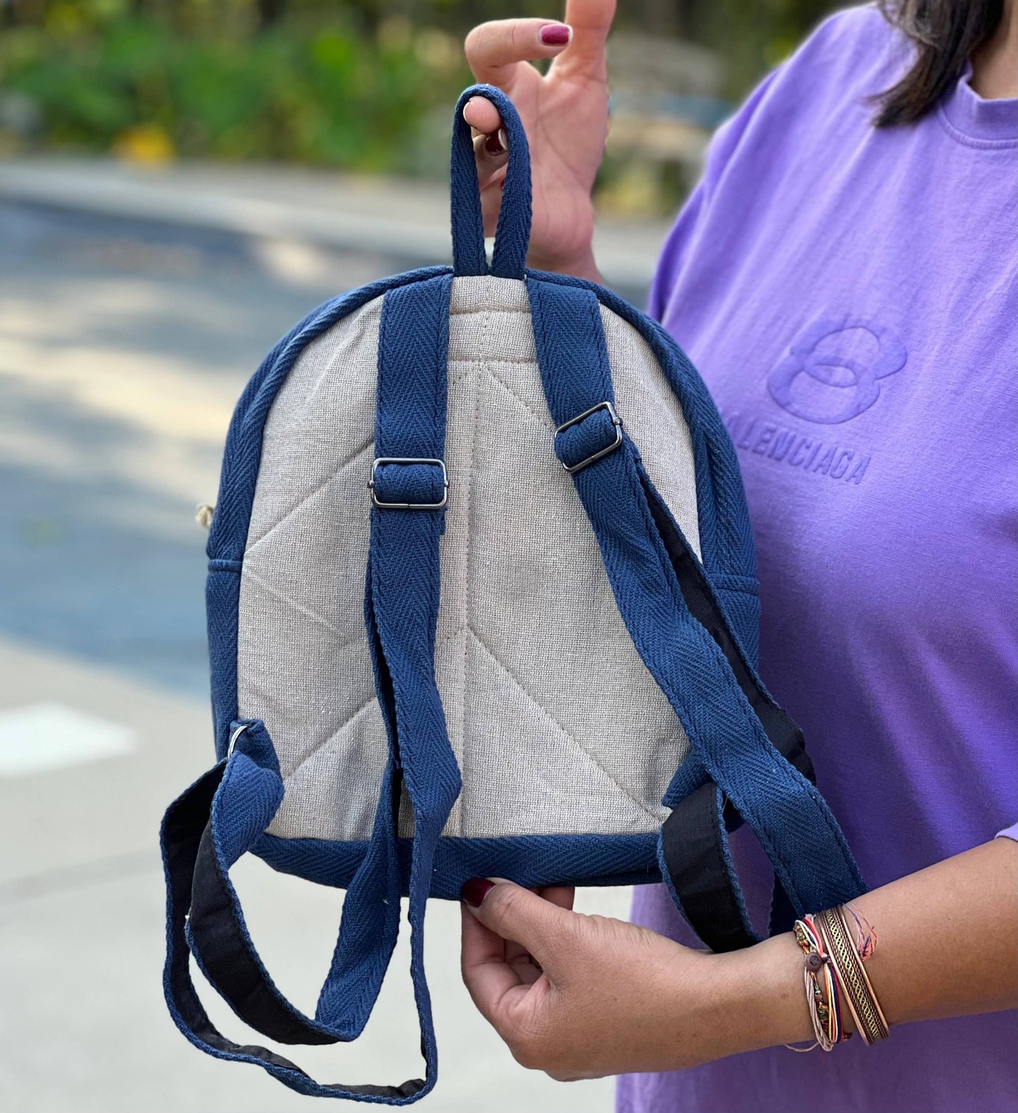 Handmade Lightweight Natural Hemp Himalayan Nepal Minipack (: Red