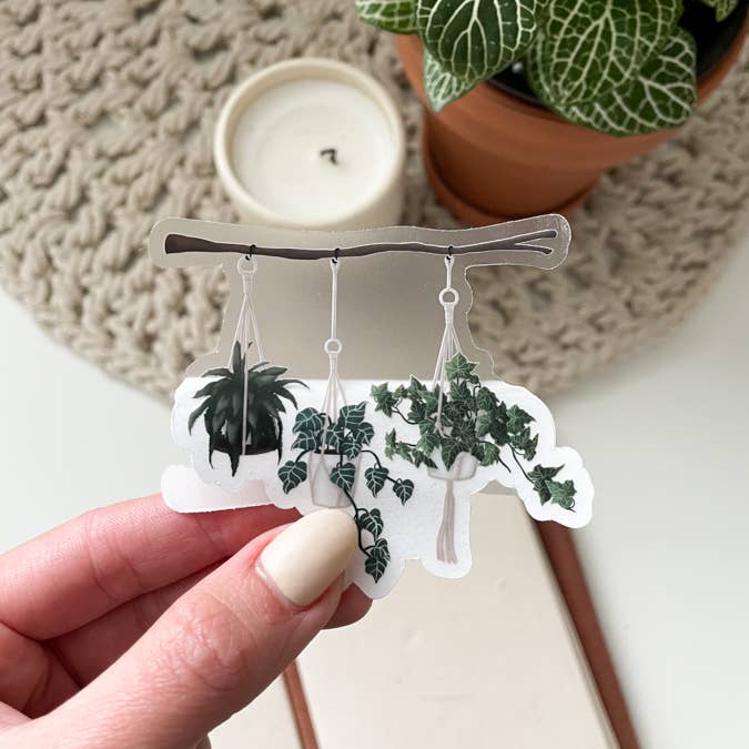 The Plant Hanger Sticker: White
