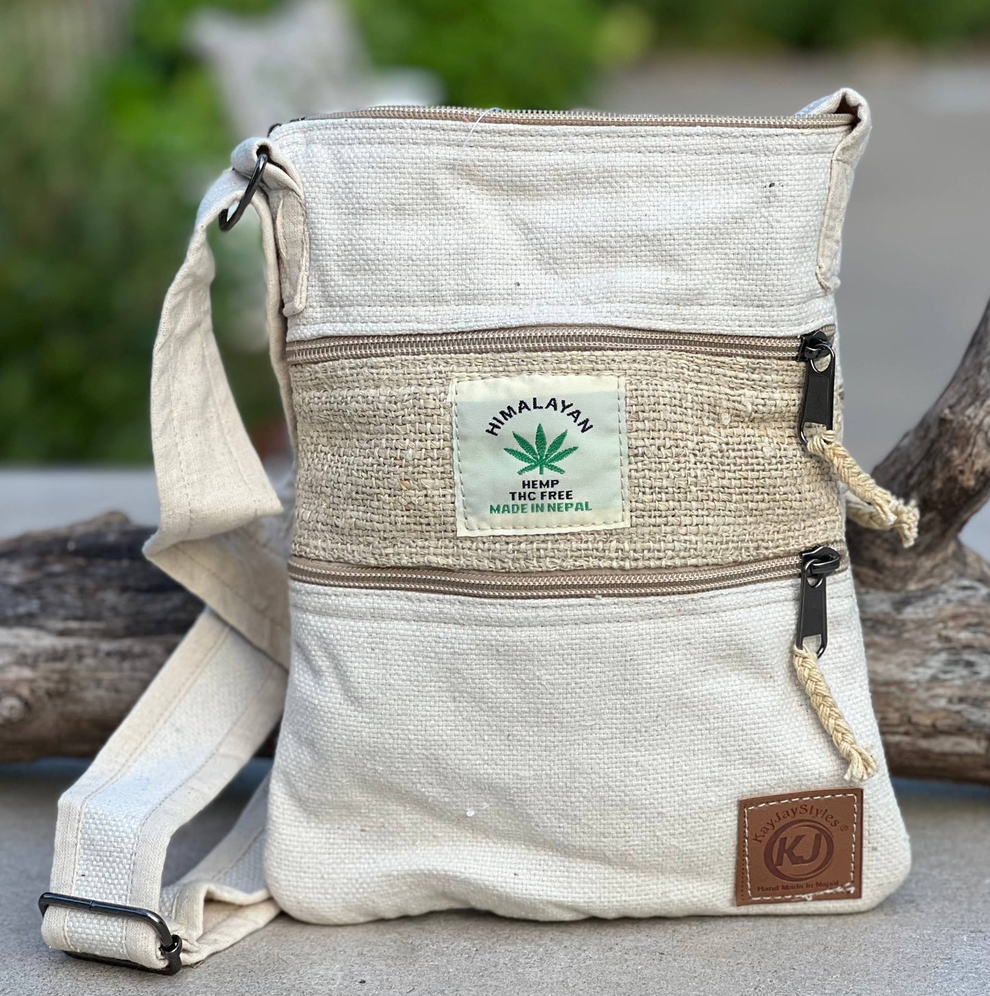 Hemp Hippie Small Cross Body Bag, Travel Sling Passport Bag