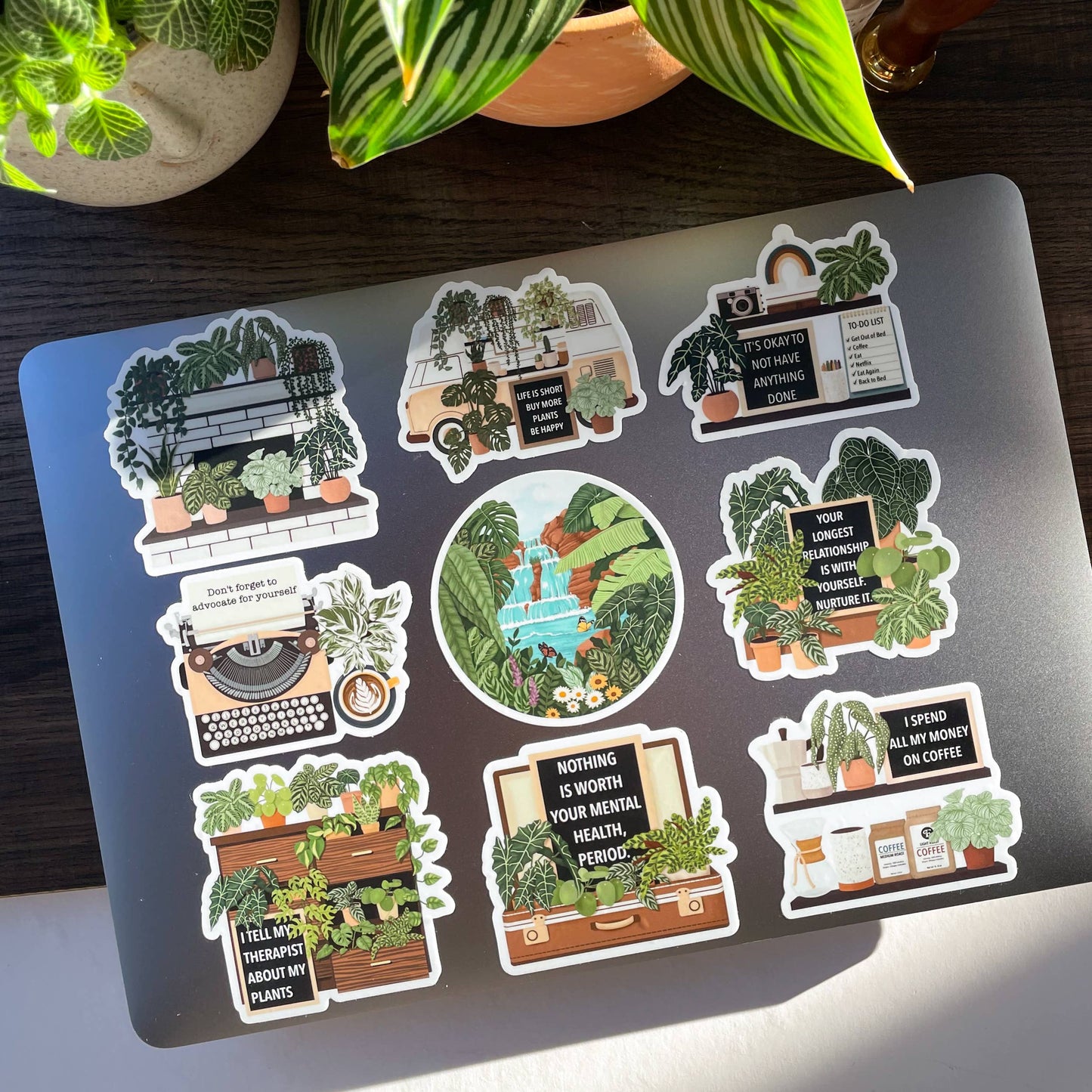 Plant Camper Van Sticker