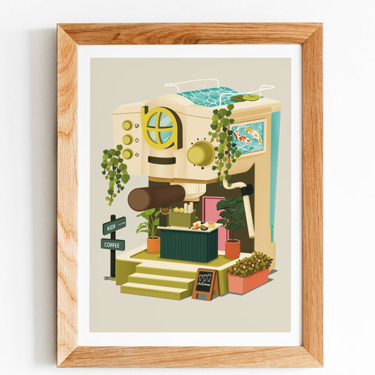 Coffee Shop Art Print: 8x10