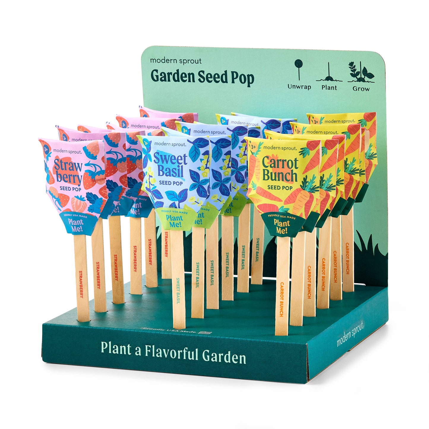 Garden Seed Pops - 18 Pk + Display